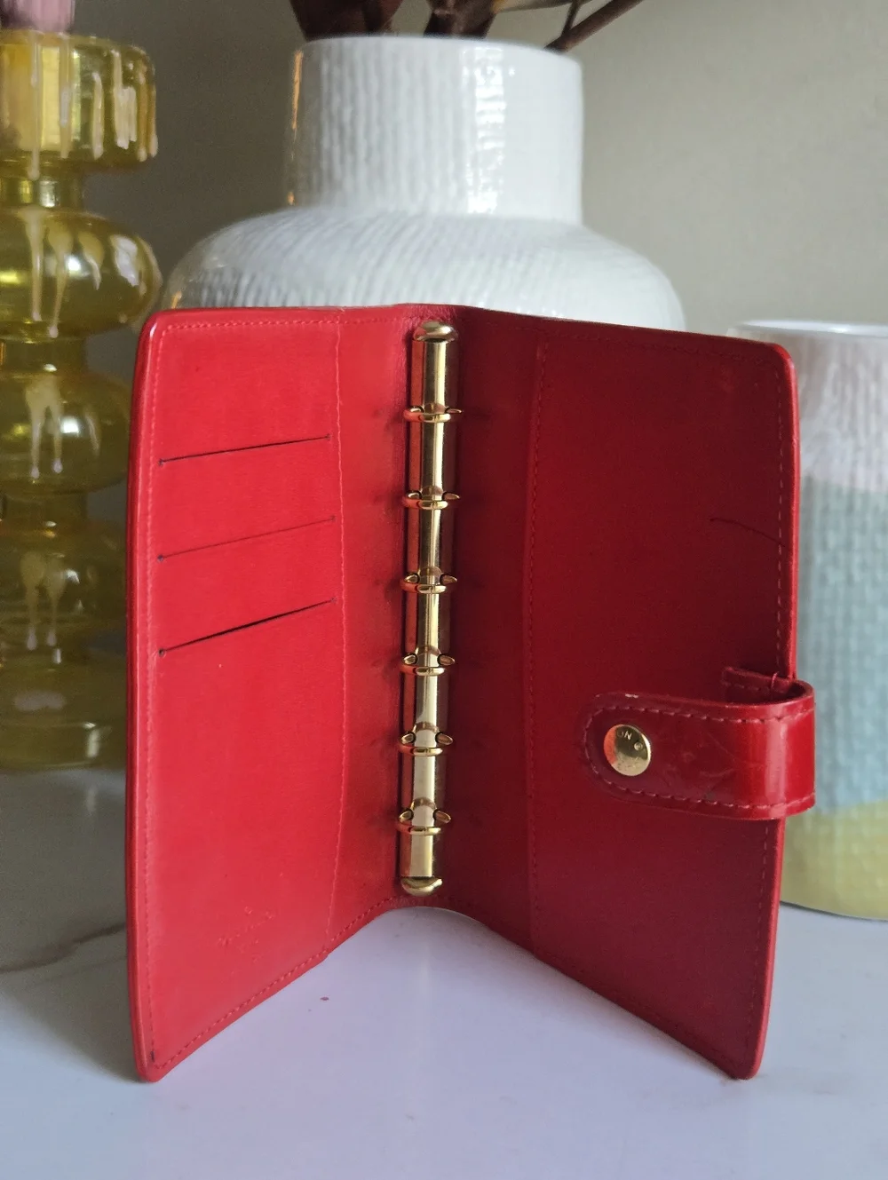 GUC Louis Vuitton PM Red Vernis Leather Agenda Cover